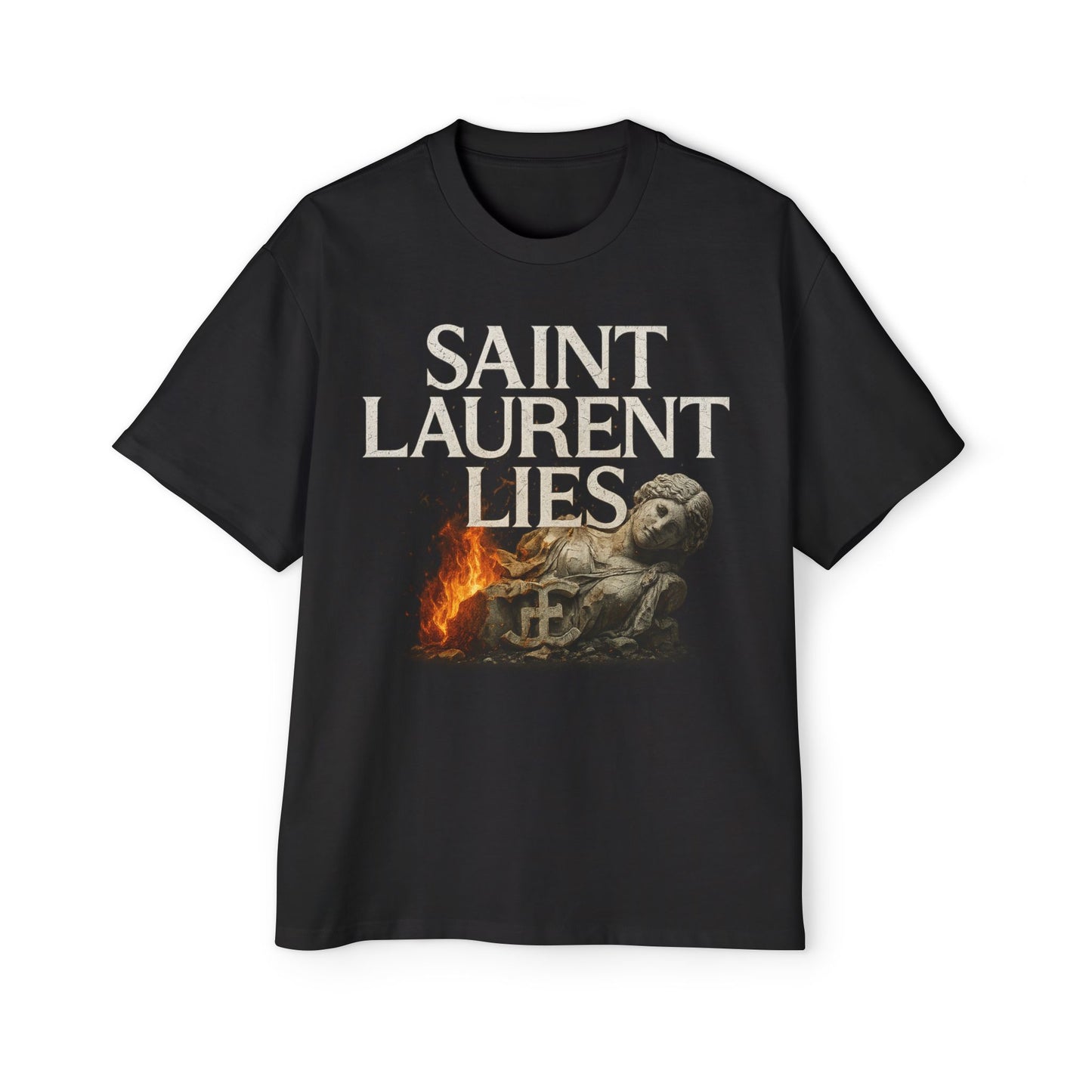 “Saint Laurent Lies” Box Tee