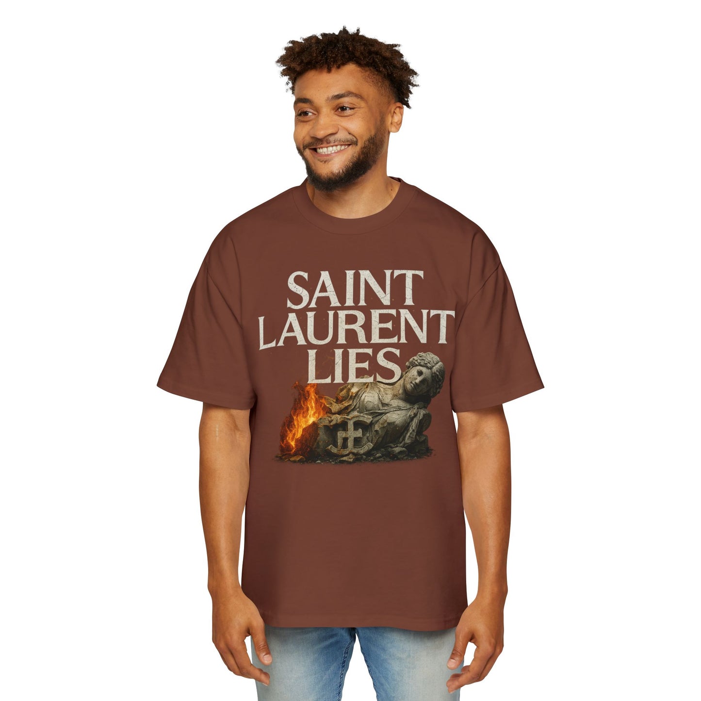 “Saint Laurent Lies” Box Tee