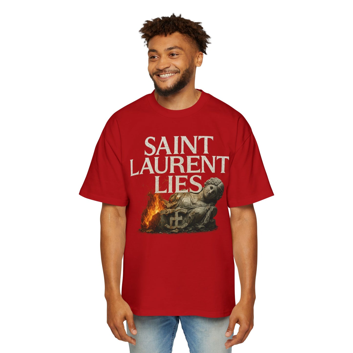 “Saint Laurent Lies” Box Tee