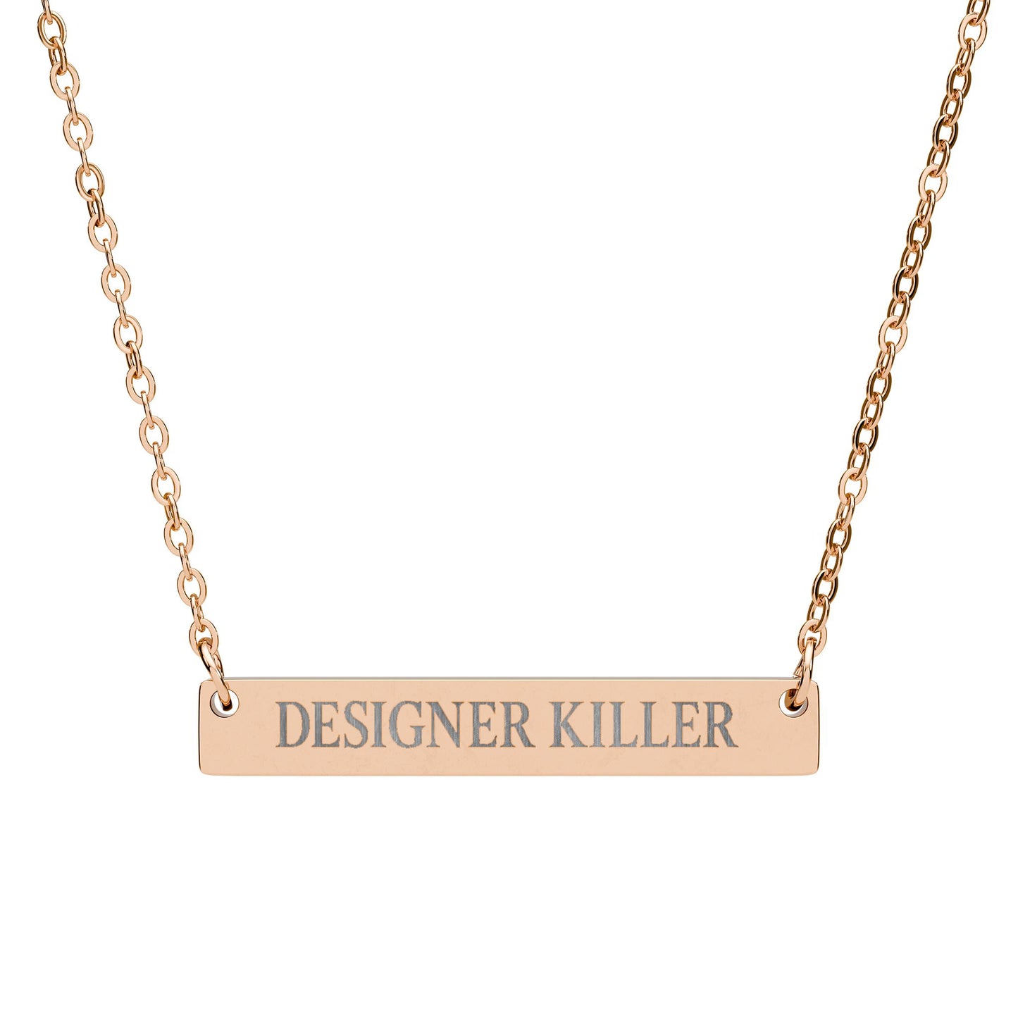 "DESIGNER KILLER" Engraved Necklace