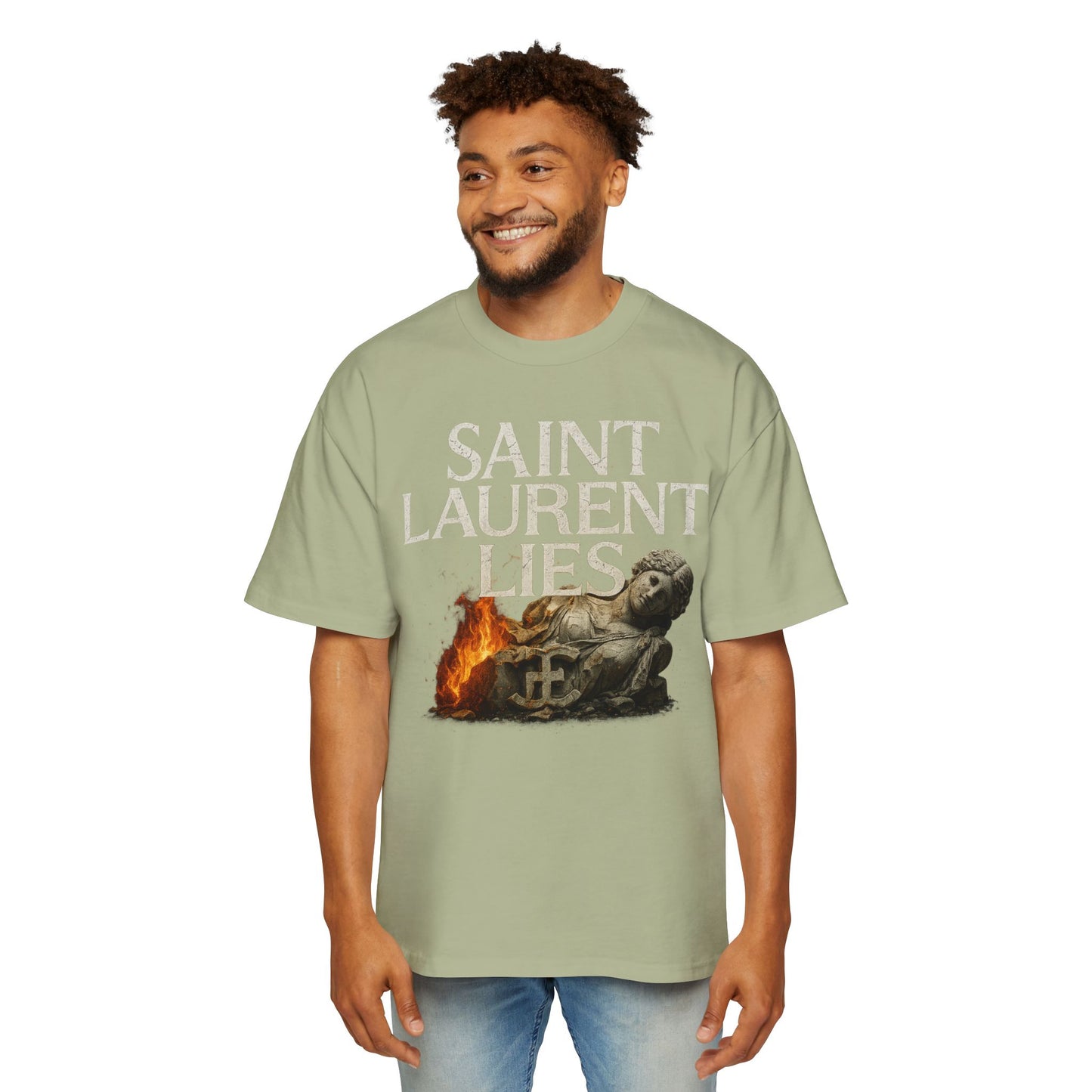 “Saint Laurent Lies” Box Tee