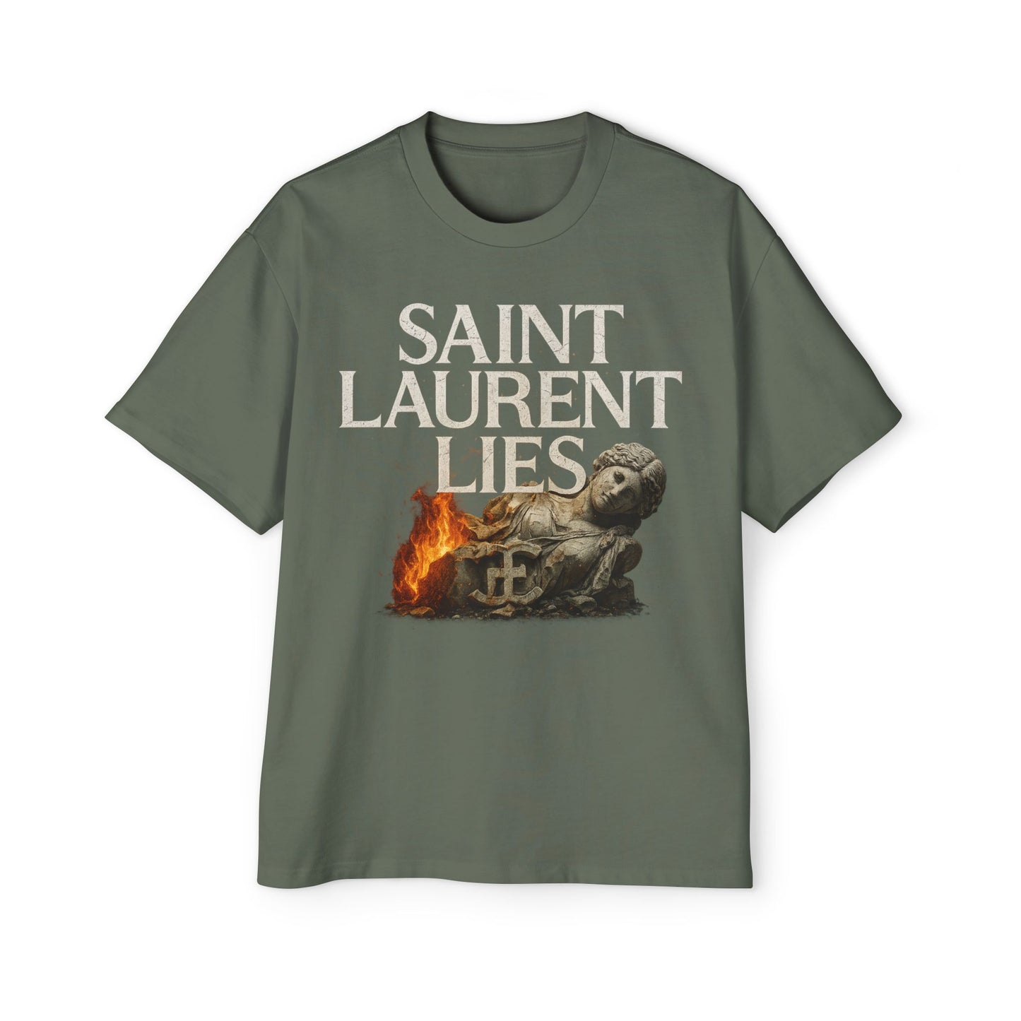 “Saint Laurent Lies” Box Tee