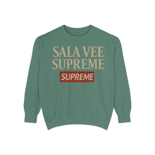 Sala Vee Supreme Sweatshirt — Vintage Supreme-Inspired Graphic Crewneck