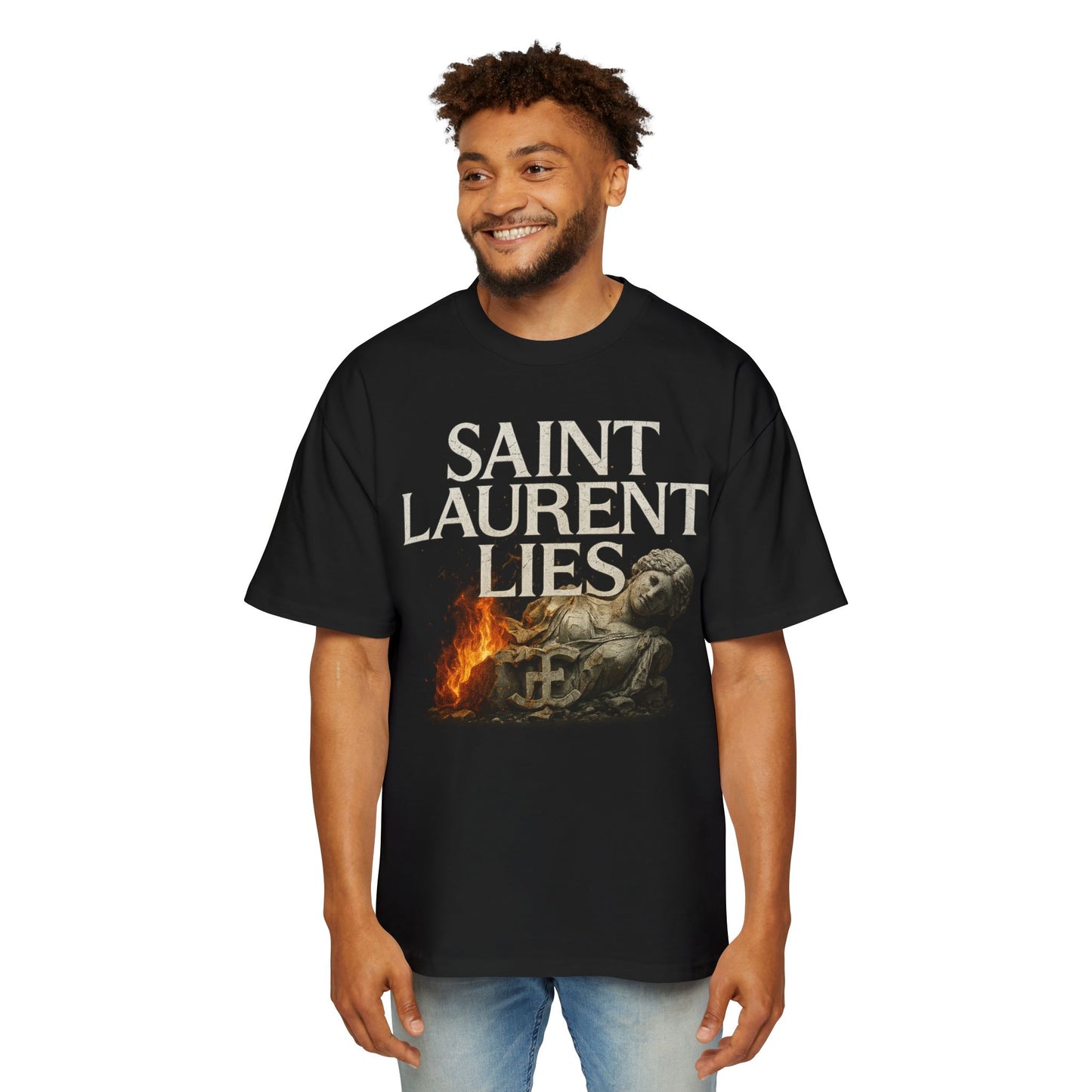“Saint Laurent Lies” Box Tee