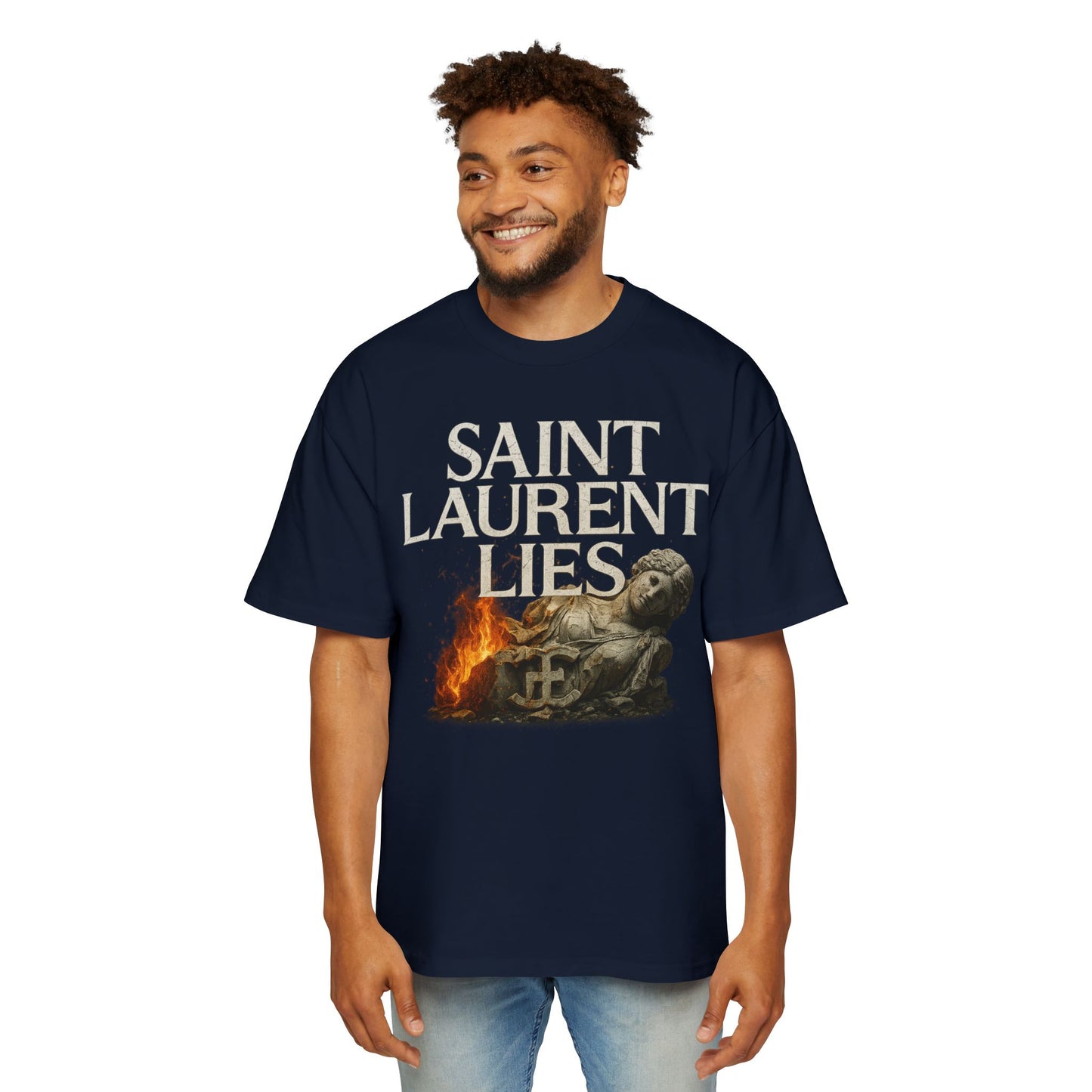 “Saint Laurent Lies” Box Tee