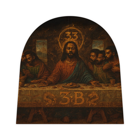 Religious Baby Beanie — 'The Last Supper' Infant Knit Cap